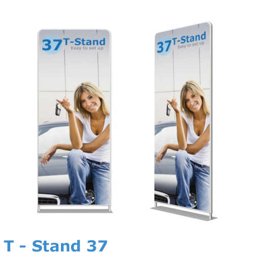 T-stand with rounded corners, features a graphic displaying the title name and a woman sitting on a couch.